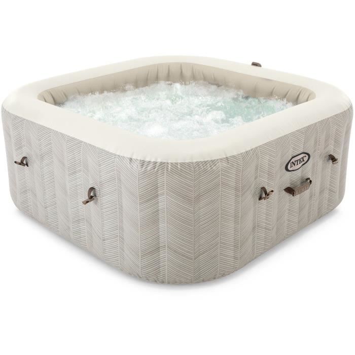 Spa gonflable carré Chevron Bulles 6 places - Intex