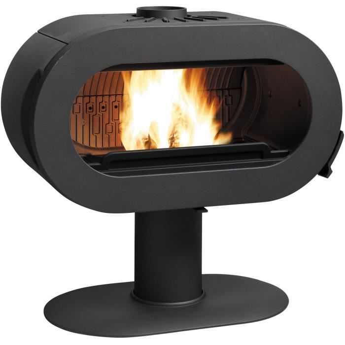 Poele a bois - INVICTA Fifty sur pied - 10 Kw - Bûches 60 cm