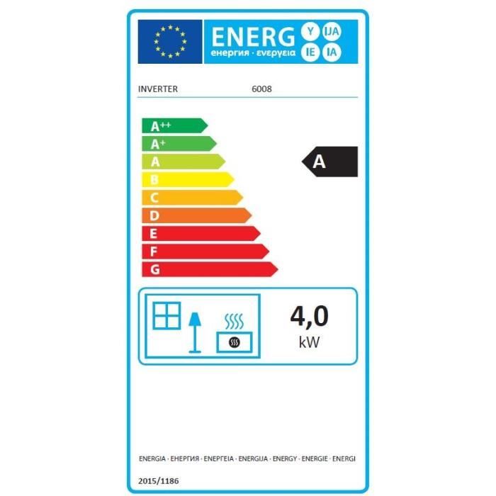 INVERTER 6008 - 4000 watts Poele a pétrole électronique -  Fonction ECO - Programmation 24H - Détecteur de CO2 - Sécurité Enfants