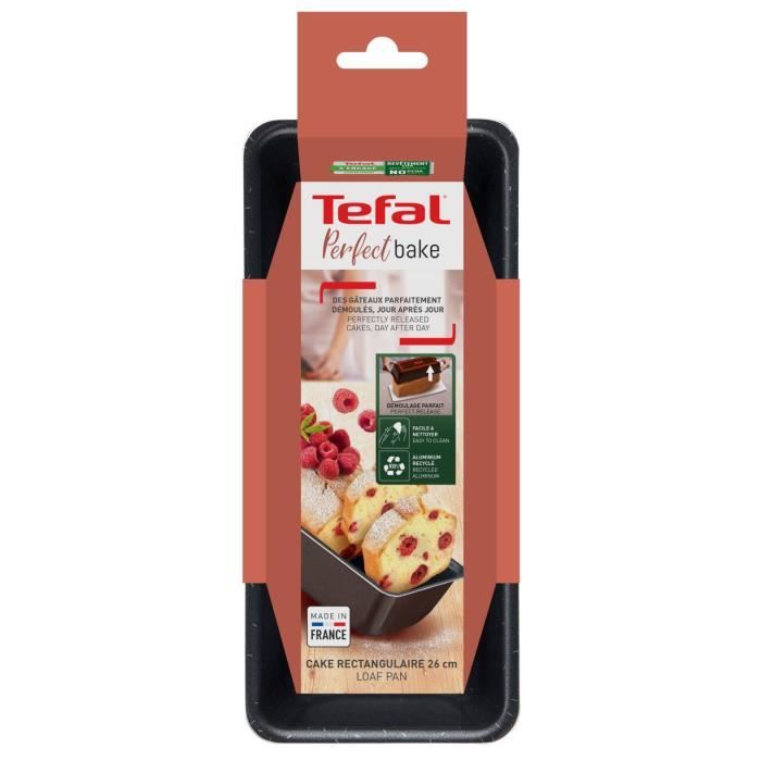 TEFAL Success Moule a cake 28 cm, Revetement antiadhésif, Fabriqué en France, Tabac J1607302