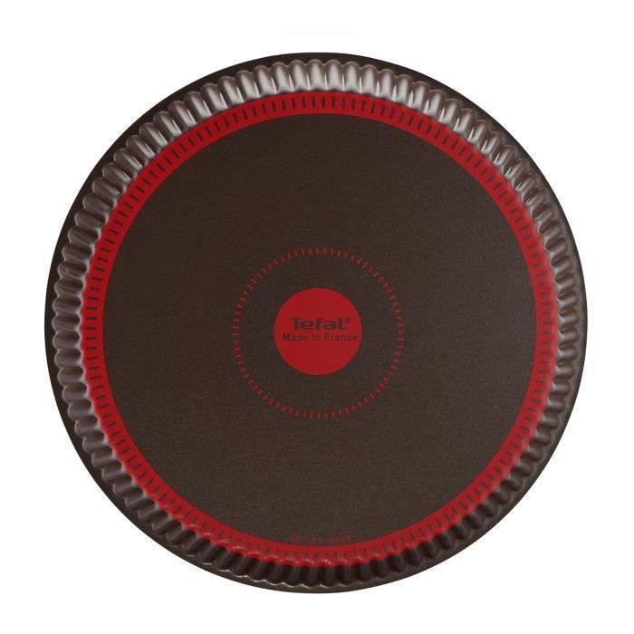 TEFAL Success Moule a tarte 24 cm, Revetement antiadhésif, Fabriqué en France, Tabac J1608202