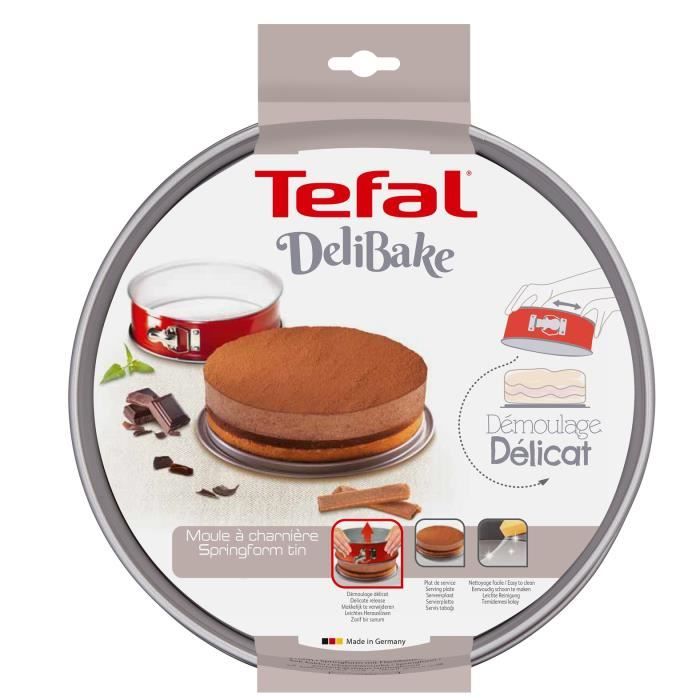 TEFAL Moule a charniere Delibake en acier - Ø 17 cm - Rouge et gris