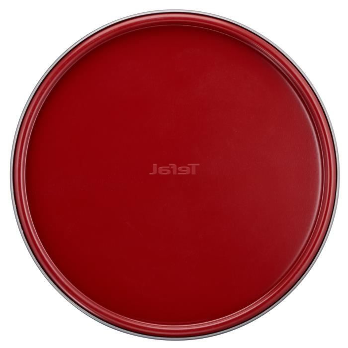 TEFAL Delibake Moule a charniere 25 cm, Acier carbone, Démoulage facile, Rouge J1641314