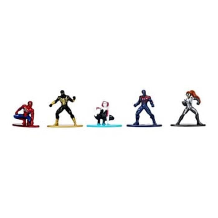 Coffret Spiderman - 18 figurines 4cm en métal - Personnages de l'univers Spiderman