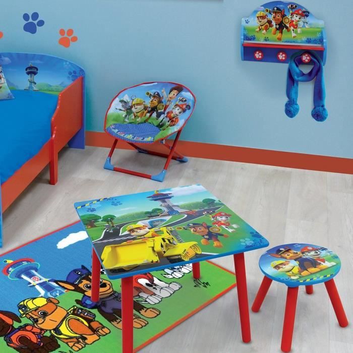 Siege lune pliable pour enfant - FUN HOUSE - Pat Patrouille - Bleu et rouge - Dimensions L 52 x P 45 x H 48 cm