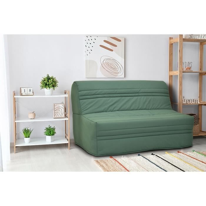 Banquette BZ - Tissu Vert - L143 x P97 x H89cm - Joe