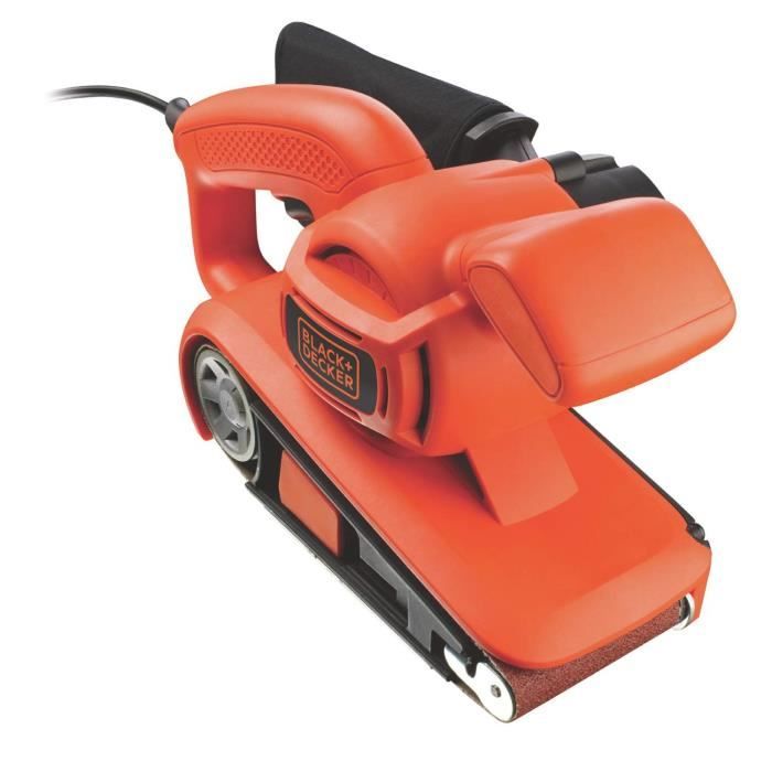 Ponceuse a bande filaire 720W BLACK+DECKER (Livrée avec 1 Bande abrasive + Sac collecteur de poussieres) - KA86-QS