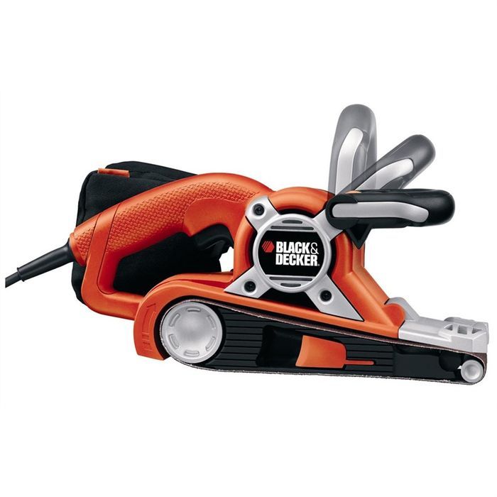 BLACK+DECKER Ponceuse a Bande 720 W KA88-QS Poignée Réglable pour les Travaux de Bricolage en Bois