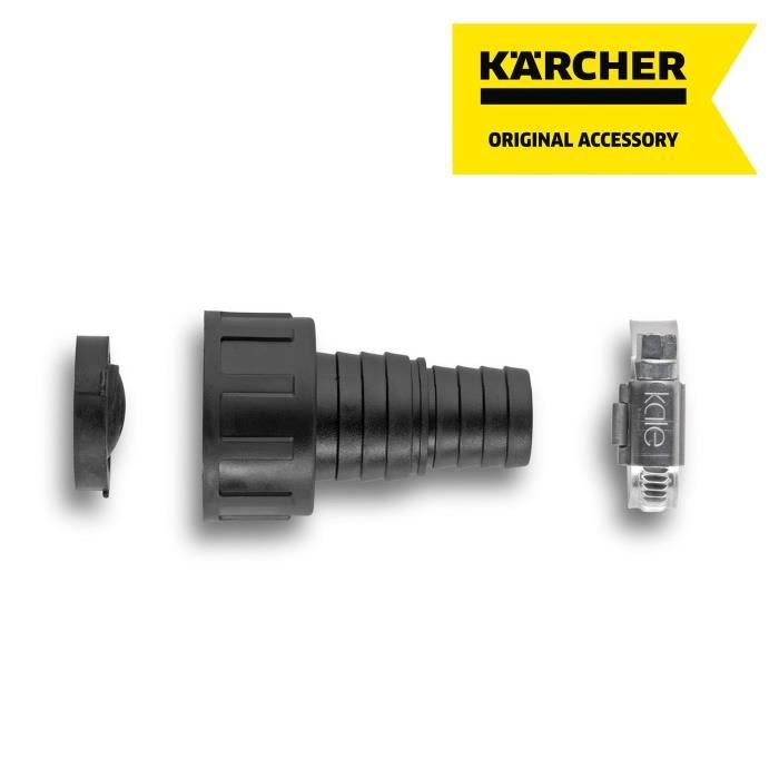 Adaptateur KÄRCHER 1 (25,4 mm) / 3/4 (19 mm) avec clapet anti-retour pour sortie G1 - Noir