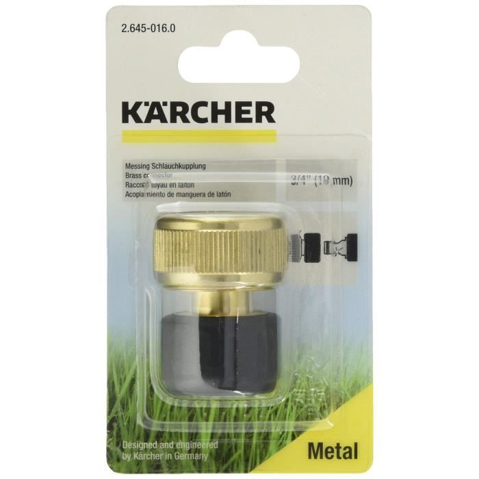 Raccord rapide laiton pour tuyaux de 19mm - KÄRCHER - 26450160