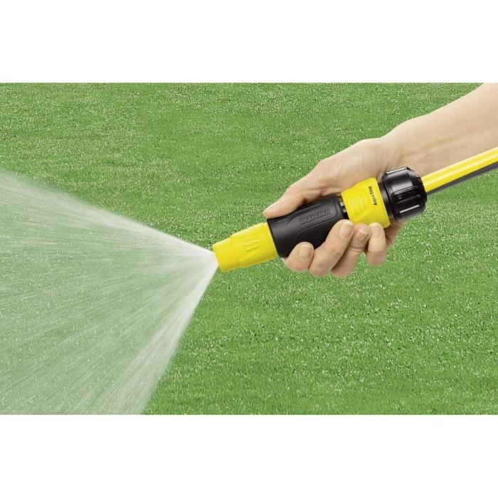 Set lance d'arrosage - KARCHER - Jaune - 2 formes de jets - aquastop