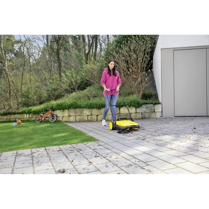 Balayeuse mécanique KARCHER S 4 - Jaune et noir - Bac a déchet amovible de 20 L