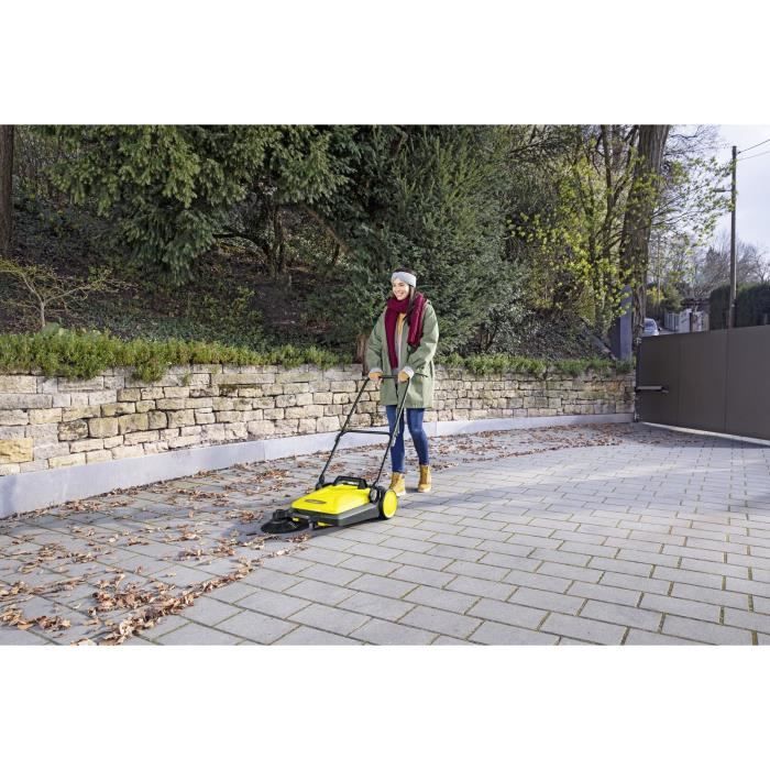 Balayeuse mécanique KARCHER S 4 - Jaune et noir - Bac a déchet amovible de 20 L