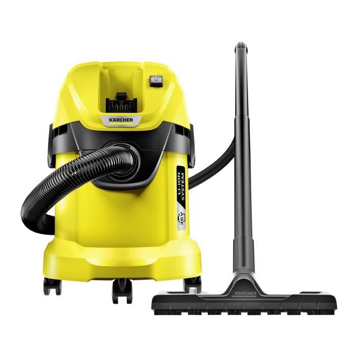 Aspirateur eau et poussiere sans fil 36V KARCHER WD 3 - Fonction soufflerie - Cuve 17 L - 300 W