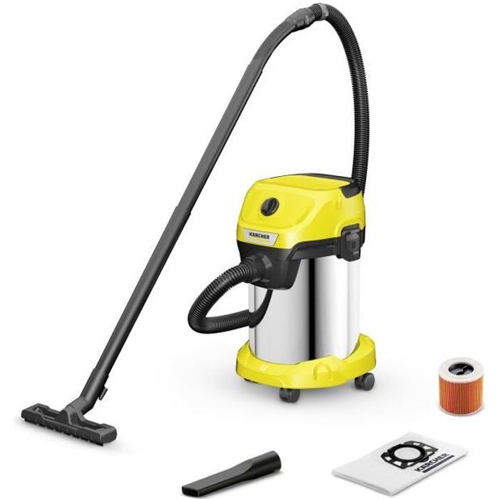 Aspirateur eau et poussiere KARCHER WD 3 S V-19/4/20 - Cuve inox 19 L - 1000W (Fonction soufflerie)