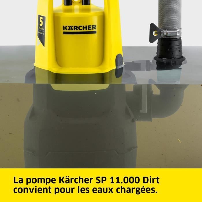 Pompe d'évacuation pour eaux chargées SP 11.000 Dirt - Karcher - Electrique - Interrupteur flotteur