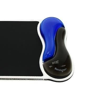 Kensington, Tapis de souris avec repose-poignet, Duo gel, Noir et bleu