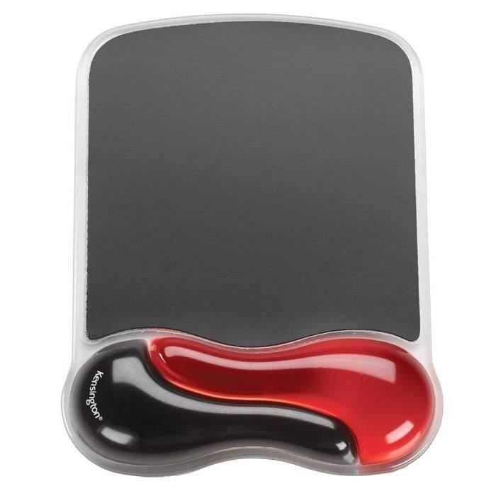 Kensington, Tapis de souris avec repose-poignet, Duo gel, Noir et rouge