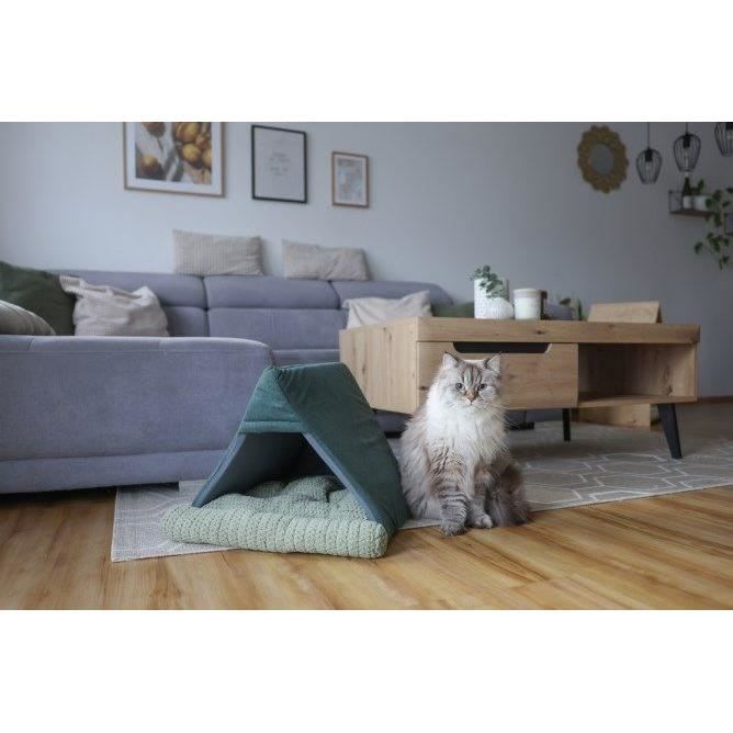 Couchette pour chats - KERBL - ANNE - 45 x 40 x 34 cm - Vert