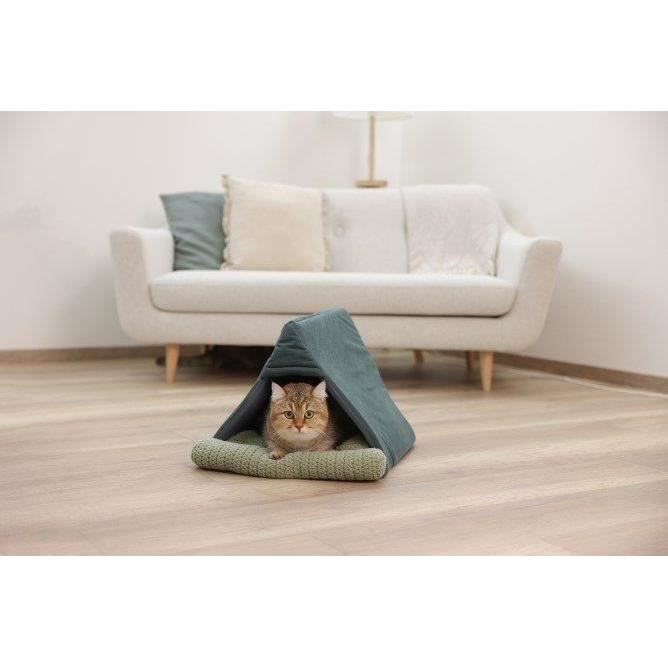 Couchette pour chats - KERBL - ANNE - 45 x 40 x 34 cm - Vert