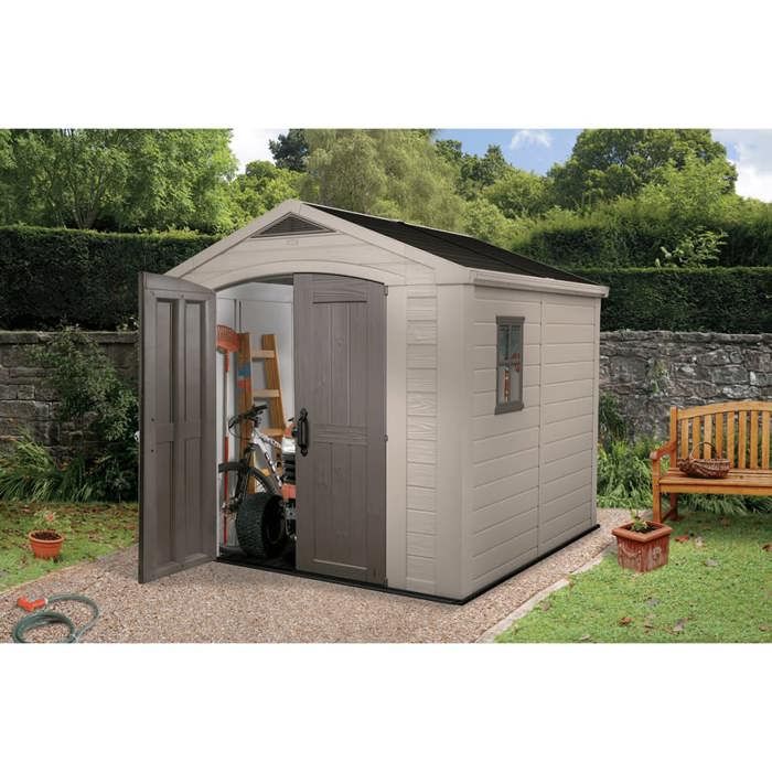 KETER - Abri de jardin en résine 6,6 m² Sydney 88 Beige et Marron