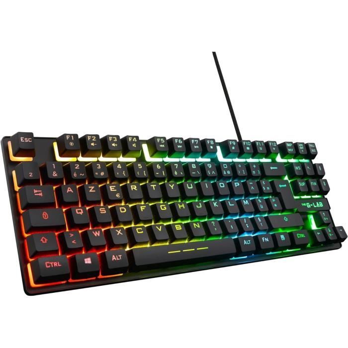 Clavier Gamer - The G-Lab - KEYZ CAESIUM TKL - RGB - Filaire - Azerty - Noir