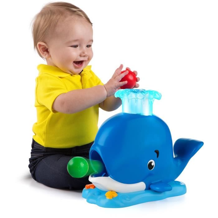 Jouet d'activité Musicale avec lumiere et Sons - BRIGHT STARTS - Silly Spout Whale Ball Popper -  3 balles - Développement précoce