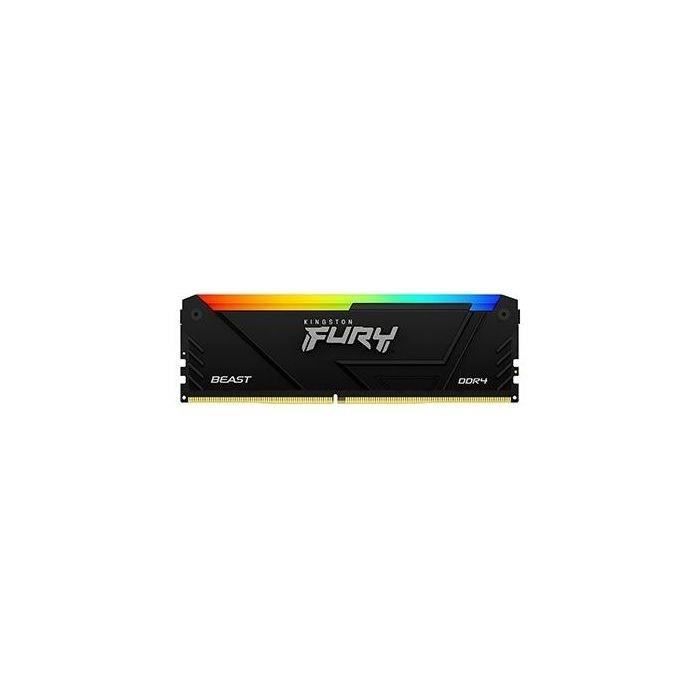 Mémoire RAM - KINGSTON - FURY Beast - RGB - 16 Go - DDR4 - 3200 MHz CL16 - (KF432C16BB2A/16)