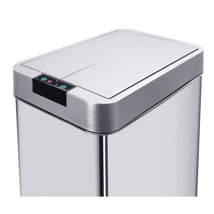 KITCHEN MOVE Poubelle automatique SILVERLAKE - 60L - Inox avec cerclage