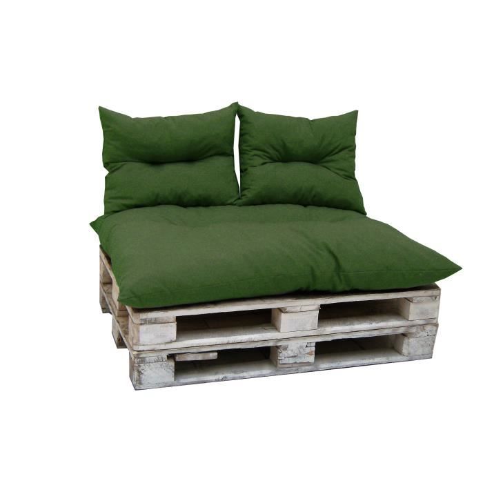 Kit palette classic - Matelas avocat + 2 coussins dossier - JARDIN PRIVE