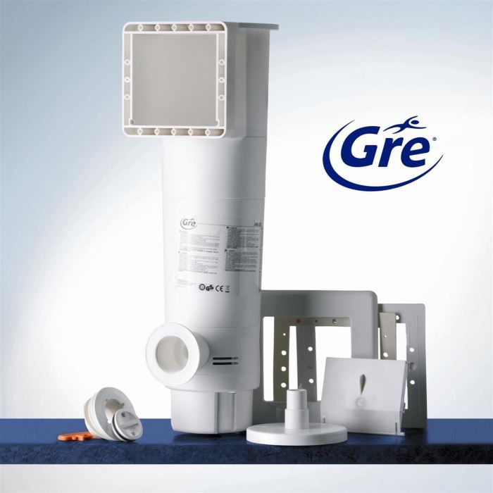 GRE - Kit Piscine hors sol acier ronde blanche -  Ø370 x H122 cm (Livrée avec filtre a cartouche + échelle)