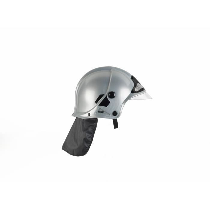 Casque de pompier gris avec visiere escamotable et protege nuque - KLEIN - 8902