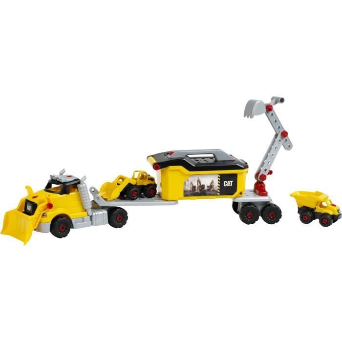 Jouet de construction - KLEIN - Camion a monter 4 en 1 Caterpillar - Mixte - Jaune et noir - A partir de 3 ans