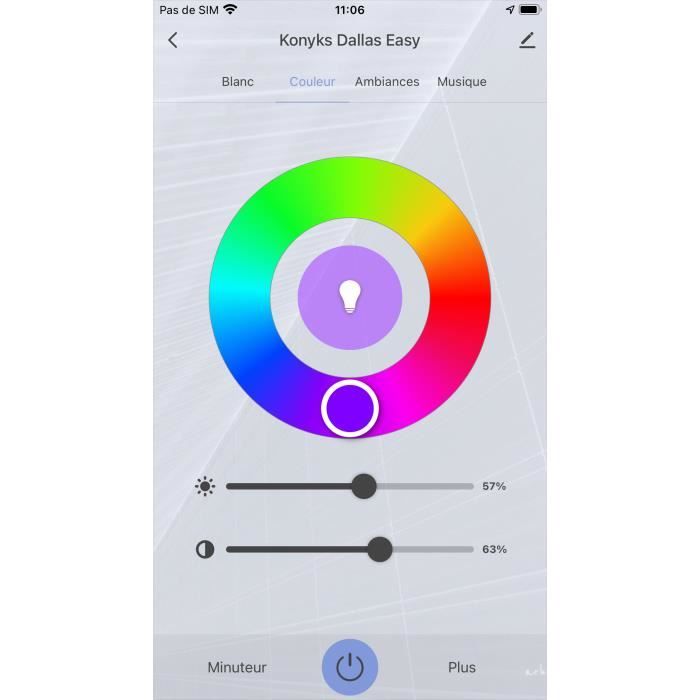 Ruban LED connecté Wi-Fi + BT, Couleurs RGB + Blance réglable, longueur 3m - Konyks Dallas Easy