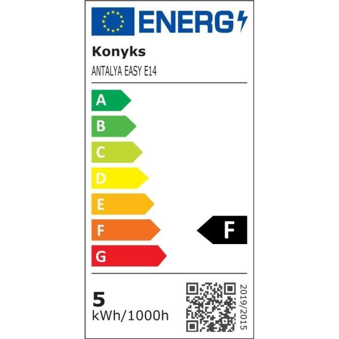 Ampoule LED connectée Wi-Fi + BT, LED E14, Couleurs + blanc réglable - Konyks Antalya E14 Max Easy