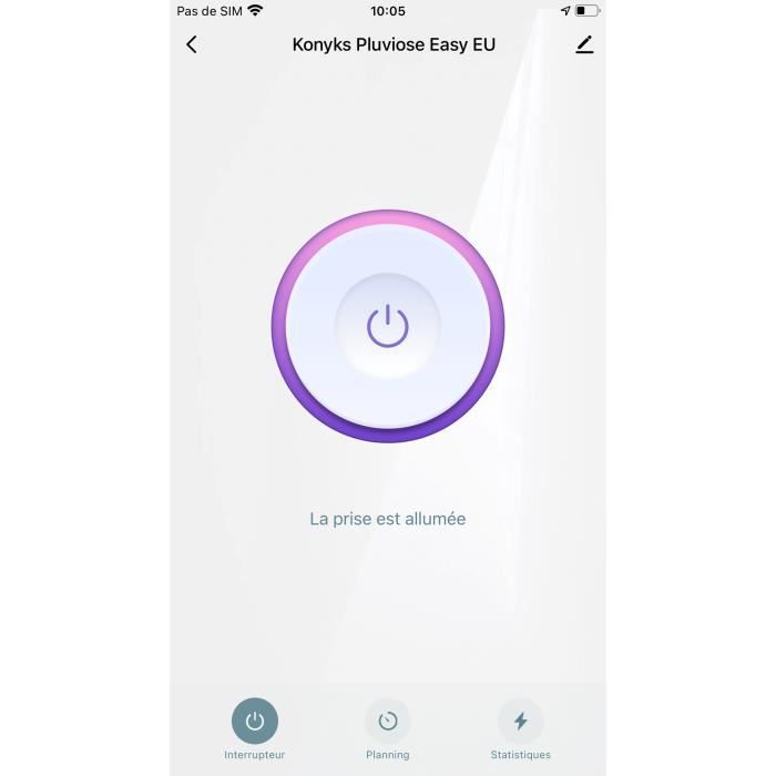 Prise extérieure Wi-Fi + Bluetooth, IP 55, compteur de consommation compatible Alexa et Google Home, 16A - Konyks Pluviose Easy EU