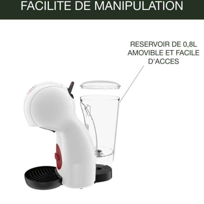 KRUPS Nescafé Dolce Gusto Machine a café multi-boissons, Ultra compact, Intuitive, Piccolo XS blanche YY5218FD