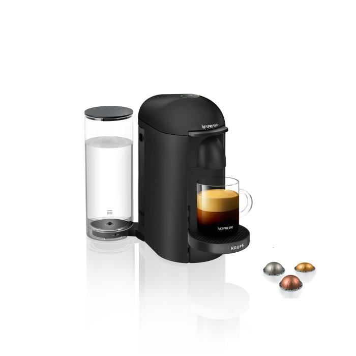 Cafetiere a dosette ou capsule Krups NESPRESSO VERTUO PLUS NOIR MAT YY3922FD