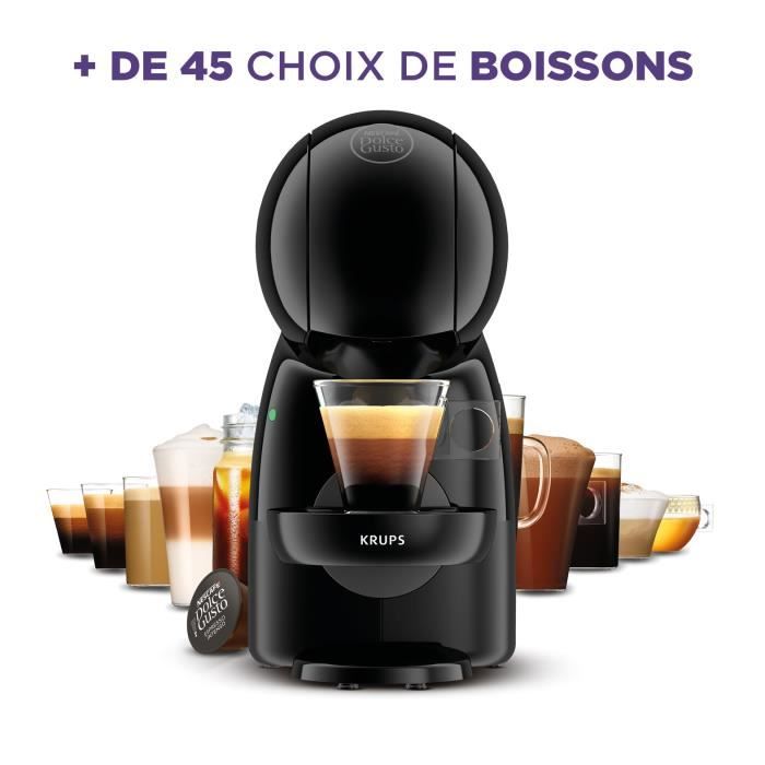 KRUPS Nescafé Dolce Gusto Machine a café + 6 boites de 12 capsules de café, Compact, Pression 15 bars, Mode éco, Piccolo XS YY4511FD