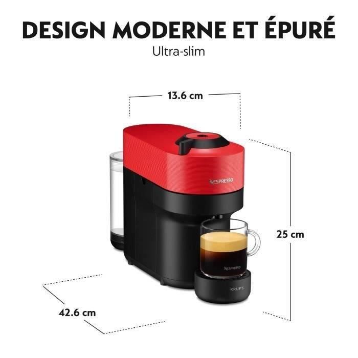 Machine a café KRUPS NESPRESSO VERTUO POP Rouge Cafetiere a capsules Espresso YY4888FD