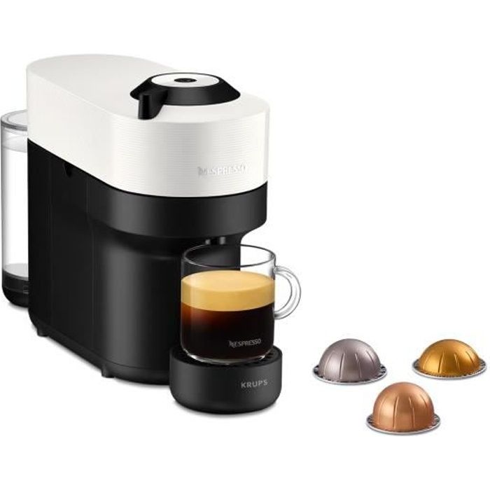 Cafetiere a dosette ou capsule Krups NESPRESSO VERTUO POP BLANCHE YY8889FD