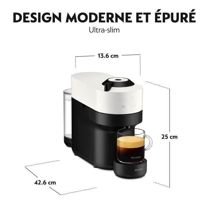 Cafetiere a dosette ou capsule Krups NESPRESSO VERTUO POP BLANCHE YY8889FD