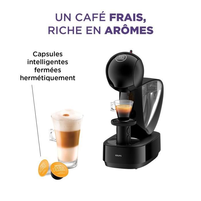 KRUPS Nescafé Dolce Gusto Infinissima Noir + 6 boites de café bio, Offre antigaspillage YY5056FD