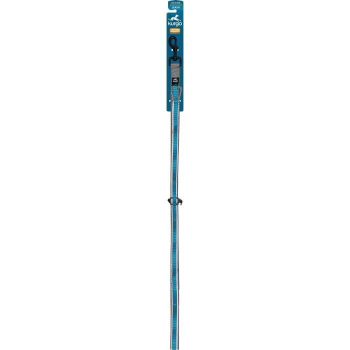 Laisse mains libres - KURGO - QUANTUM - 6 positions - 120 a 180 cm - Bleu