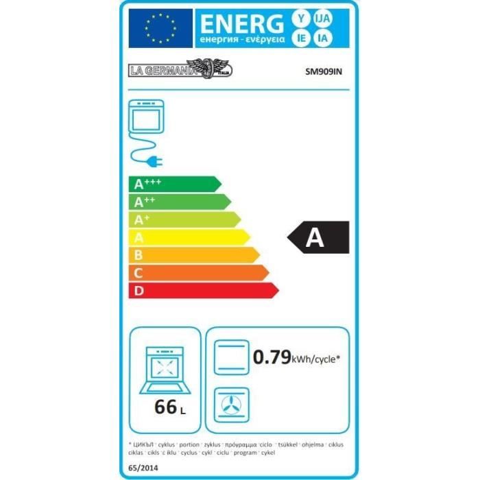 Cuisiniere LA GERMANIA - sm909in - Induction - 5 zones - four électrique - multifonction - Noire