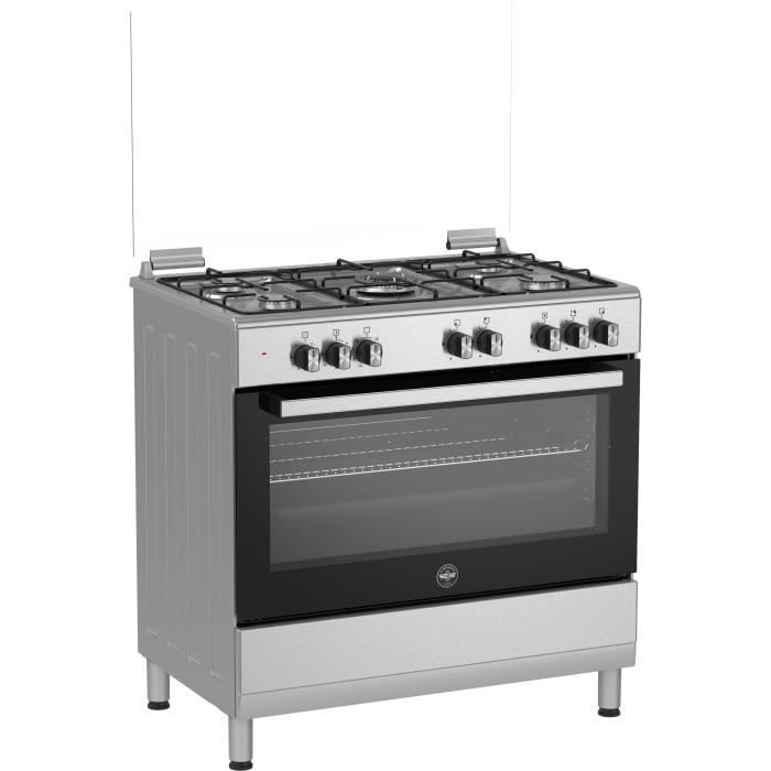 Cuisiniere LA GERMANIA - sel9mx - 5 feux gaz - four électrique - multifonction - Inox