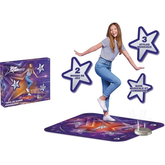 Tapis de danse - Star Academy - 3 styles musicaux - 3 niveaux de danse - Mixte - A partir de 6 ans