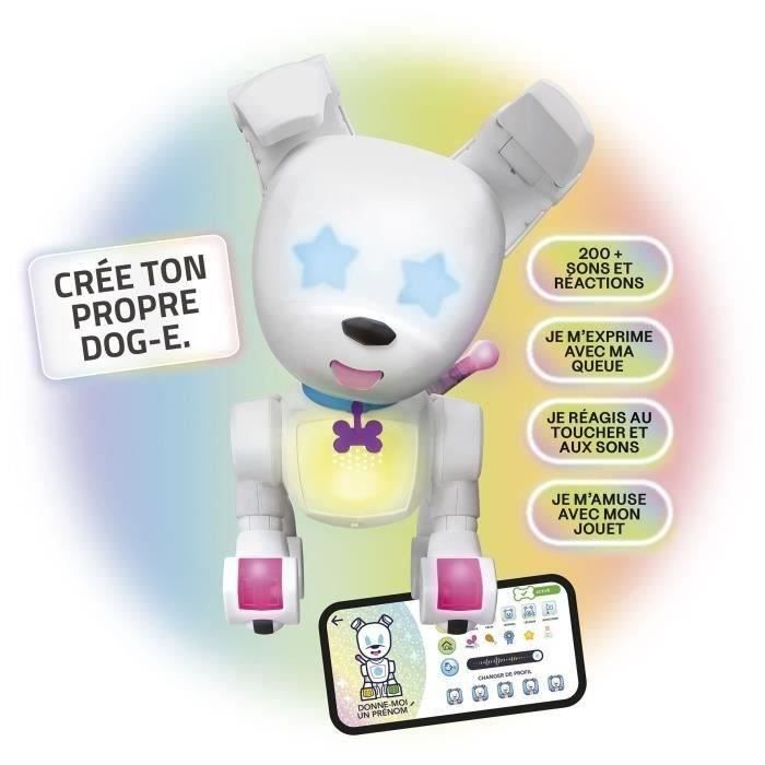 Robot chien interactif - LANSAY - DOG-E - Blanc - Pour enfant a partir de 6 ans - Batterie