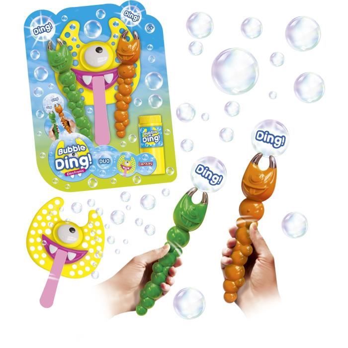 Jeu bulles de savon - LANSAY - 25640 - Bulles Party - Bubble Ding Duo Electronic