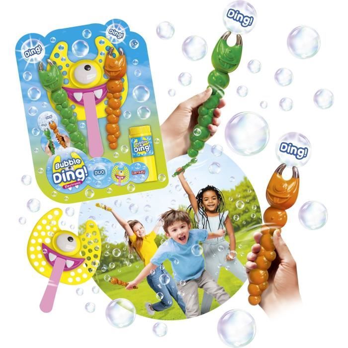 Jeu bulles de savon - LANSAY - 25640 - Bulles Party - Bubble Ding Duo Electronic